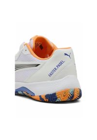 Puma - Buty do padla NOVA Court PUMA White Black Vivid Blue Heat Fire. Kolor: biały, wielokolorowy, niebieski, czarny