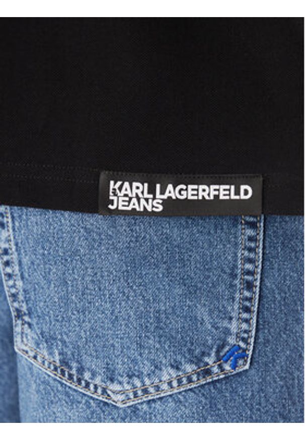 Karl Lagerfeld Jeans Polo A2M17094 Czarny Regular Fit. Typ kołnierza: polo. Kolor: czarny. Materiał: bawełna