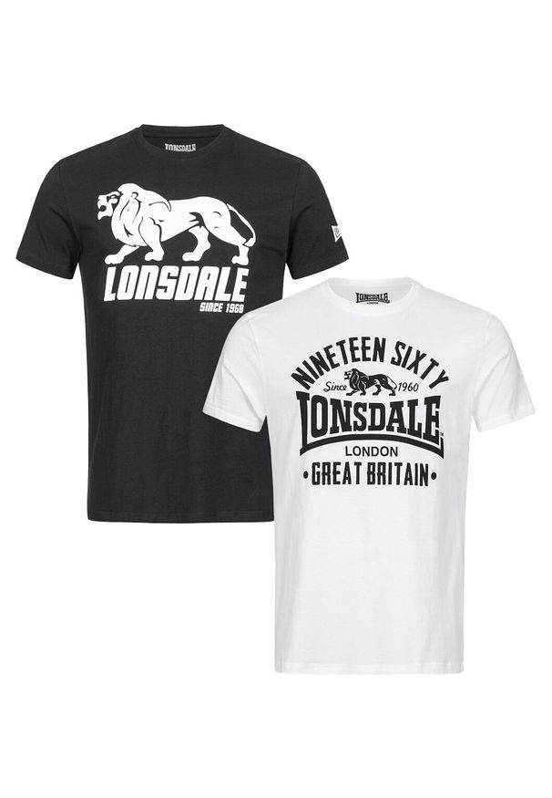 Koszulka Lonsdale Bylchau. Kolor: czarny, biały, wielokolorowy