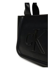 Calvin Klein Torebka Bold Ck Small Tote With Strap LV04F3219G Czarny. Kolor: czarny. Materiał: skórzane #4