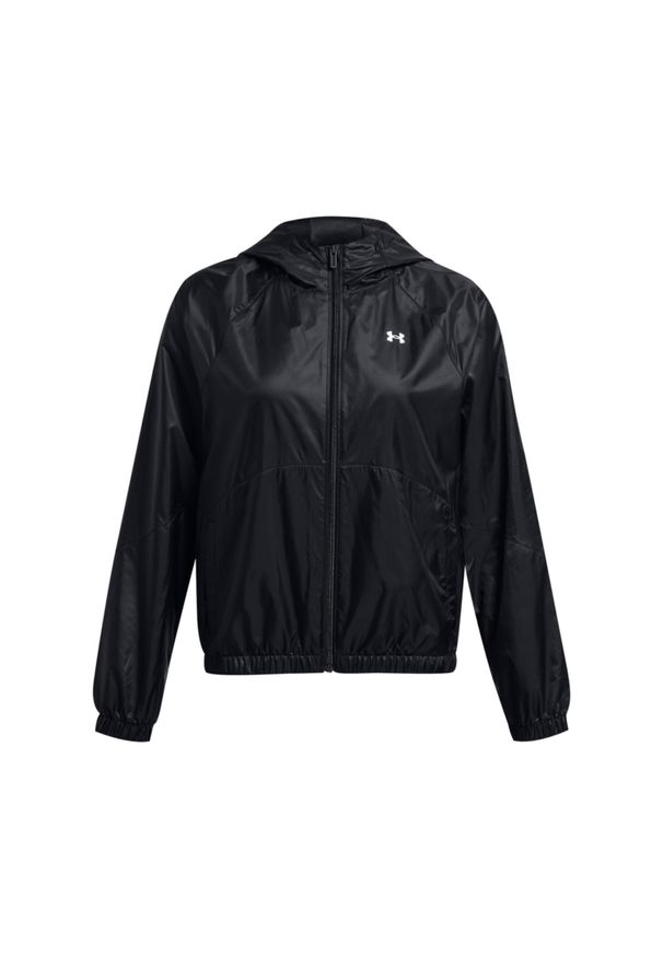 Damska kurtka wodoodporna Under Armour. Kolor: czarny, biały, wielokolorowy. Materiał: materiał. Sport: bieganie