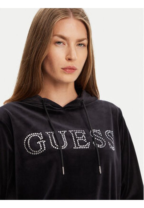 Guess Bluza V4RQ25 K0232 Czarny Regular Fit. Kolor: czarny. Materiał: syntetyk