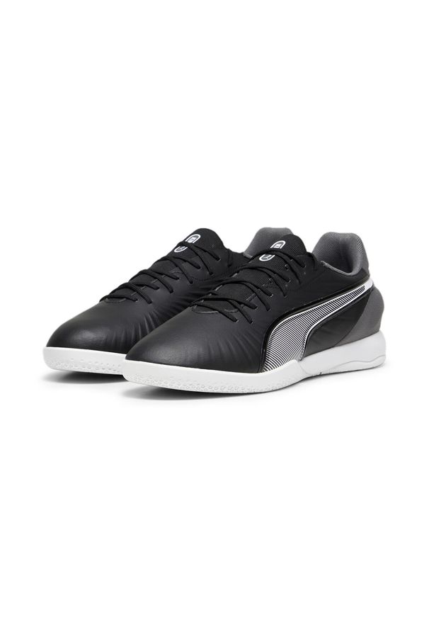 Puma - Buty piłkarskie KING MATCH IT PUMA Black White Cool Dark Gray. Kolor: czarny, szary, biały, wielokolorowy. Sport: piłka nożna