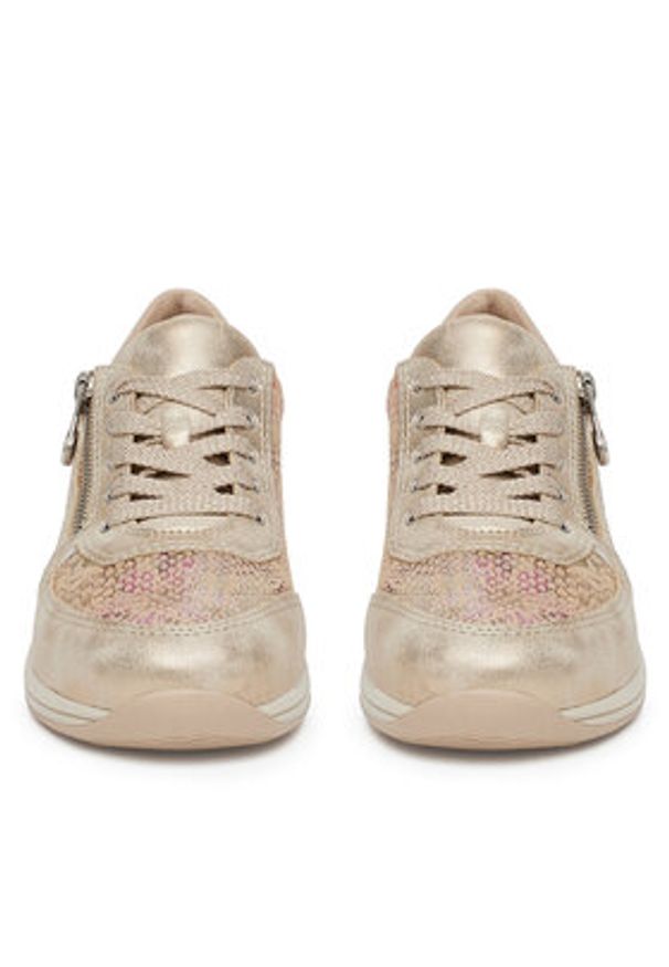 Rieker Sneakersy N1112-91 Beżowy. Kolor: beżowy. Materiał: skóra