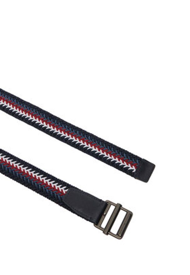 TOMMY HILFIGER - Tommy Hilfiger Pasek Roller Buckle Webbing 3.5 Belt AM0AM14187 Granatowy. Kolor: niebieski. Materiał: materiał