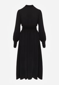 Renee - Czarna Sukienka Elothoe. Okazja: na randkę. Typ kołnierza: kołnierzyk stójkowy. Kolor: czarny. Materiał: koronka. Długość rękawa: długi rękaw. Styl: vintage. Długość: maxi #3