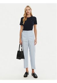 TOMMY HILFIGER - Tommy Hilfiger Chinosy WW0WW40504 Błękitny Straight Fit. Kolor: niebieski. Materiał: bawełna
