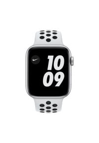 APPLE Watch SE Nike Cellular 44mm (Srebrny z opaską sportową w kolorze czarnym). Rodzaj zegarka: smartwatch. Kolor: srebrny, czarny, wielokolorowy. Materiał: nylon. Styl: sportowy #2