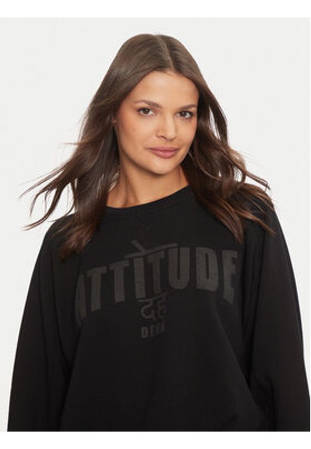 Deha Bluza C12050 Czarny Loose Fit. Kolor: czarny. Materiał: bawełna