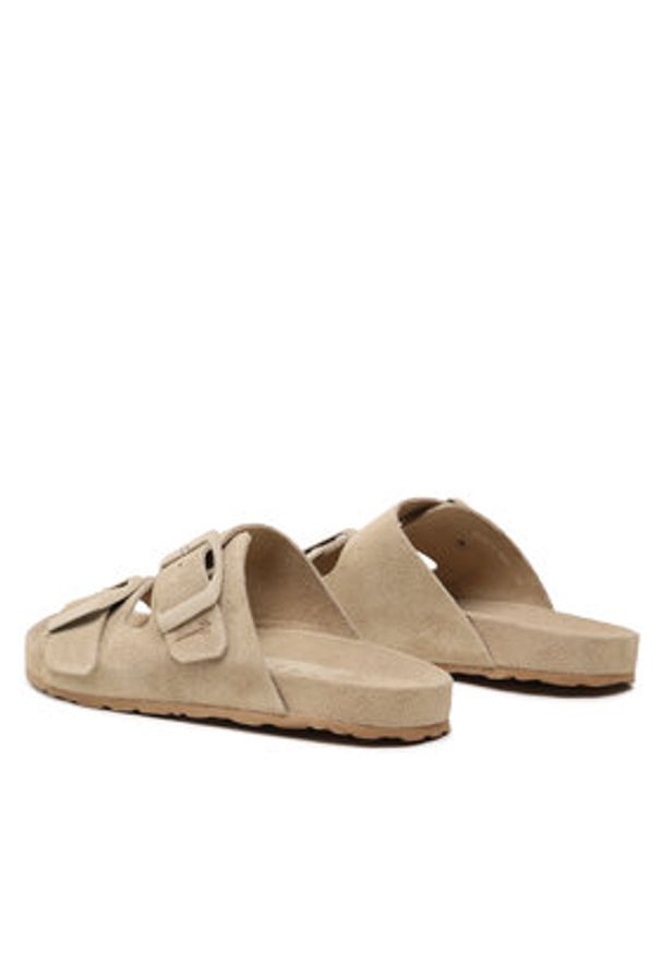Manebi Klapki Traveler Nordic Sandals K 1.1 RT Beżowy. Kolor: beżowy. Materiał: zamsz, skóra