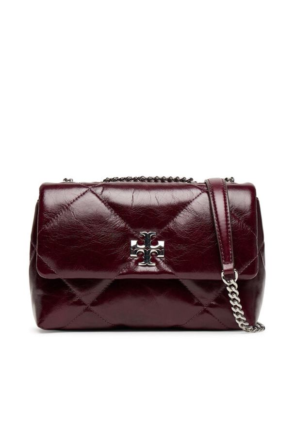 Tory Burch Torebka Kira Diamond 169326 Bordowy. Kolor: czerwony. Materiał: skórzane