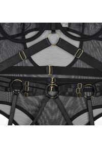 Intica - Body z kontrastowymi paseczkami na co dzień i okazje Roxine. Kolor: czarny. Materiał: materiał #5