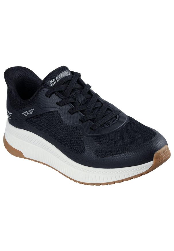 skechers - Męskie BOBS SQUAD 4 Slip-On Czarny. Zapięcie: bez zapięcia. Kolor: czarny. Materiał: kauczuk, syntetyk, poliester, materiał. Szerokość cholewki: normalna. Model: Skechers Sport
