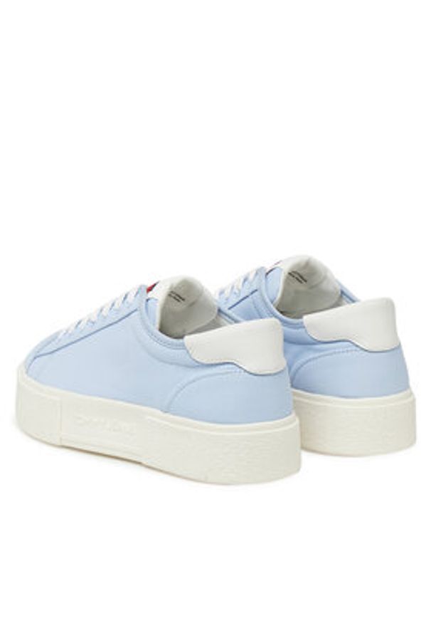 Tommy Jeans Sneakersy Tjw Flatform Canvas Sneaker EN0EN02792 Niebieski. Kolor: niebieski. Materiał: materiał