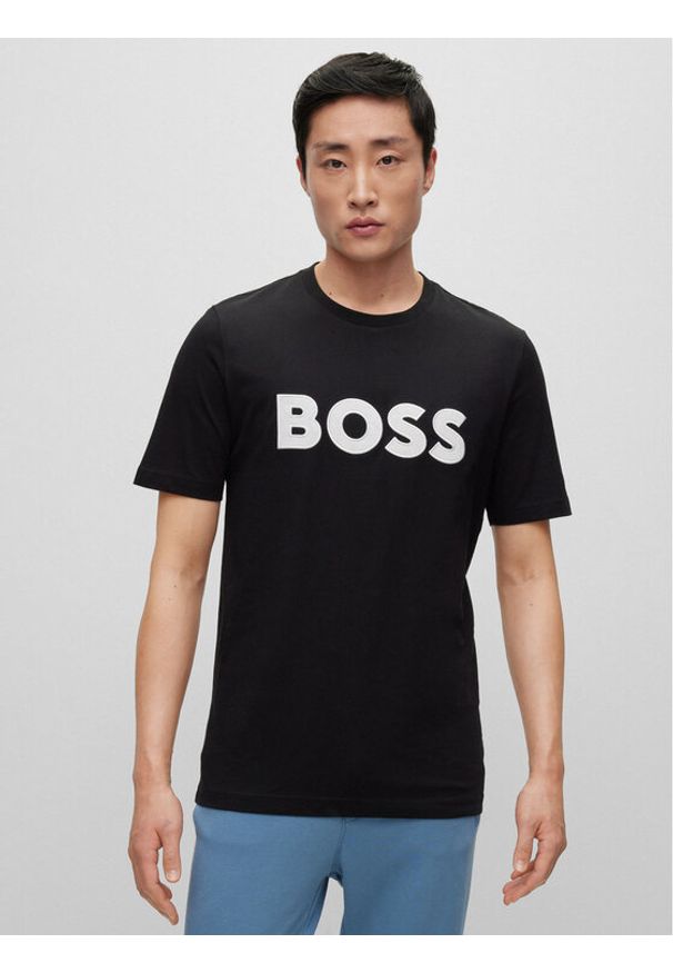 BOSS - Boss T-Shirt 50486200 Czarny Regular Fit. Kolor: czarny. Materiał: bawełna