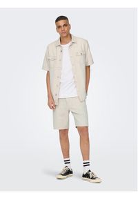 Only & Sons Szorty jeansowe Edge 22026558 Écru Regular Fit. Materiał: bawełna #6