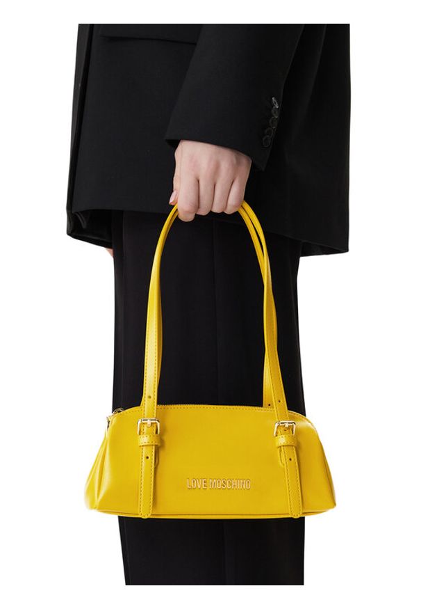 Love Moschino - LOVE MOSCHINO Torebka JC4101PP1OLY0411 Żółty. Kolor: żółty. Materiał: skórzane