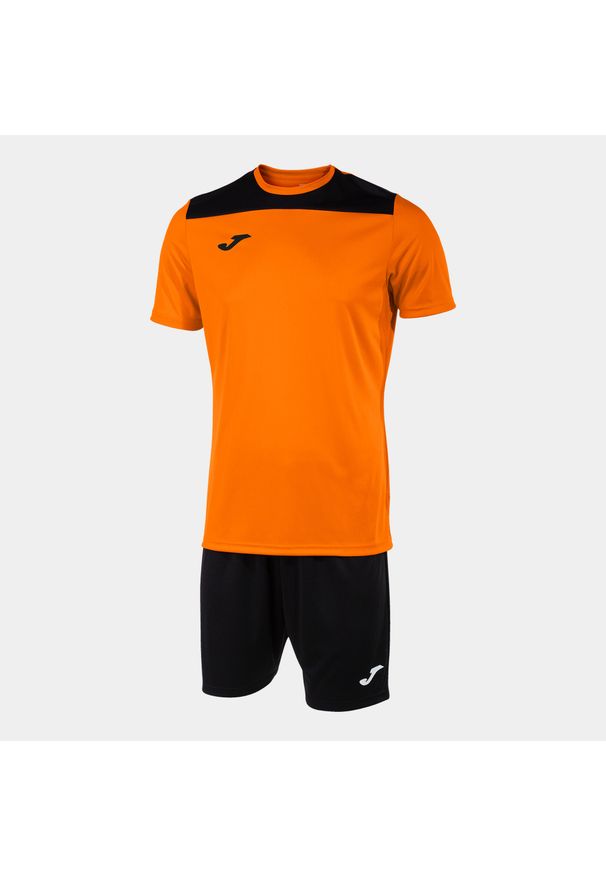 Zestaw Sportowy Joma Phoenix II 2XS - Pomarańczowy i Czarny, Komfort i Styl. Okazja: na uczelnię. Kolor: czarny, pomarańczowy, wielokolorowy. Materiał: poliester, dresówka. Styl: sportowy