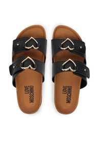 Love Moschino - LOVE MOSCHINO Klapki JA28173G0OIA0000 Czarny. Kolor: czarny. Materiał: skóra #5