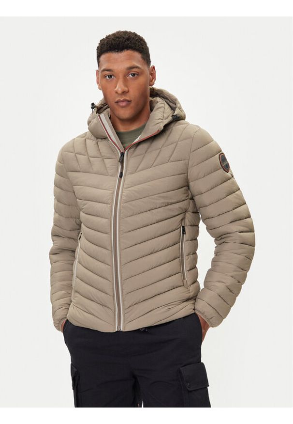 Napapijri Kurtka zimowa A-Lapaz H NP0A4I26 Beżowy Regular Fit. Kolor: beżowy. Materiał: syntetyk. Sezon: zima