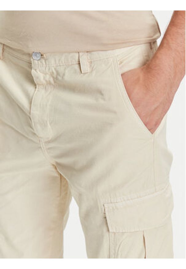 Tommy Jeans Joggery Austin DM0DM21791 Beżowy Slim Fit. Kolor: beżowy. Materiał: bawełna