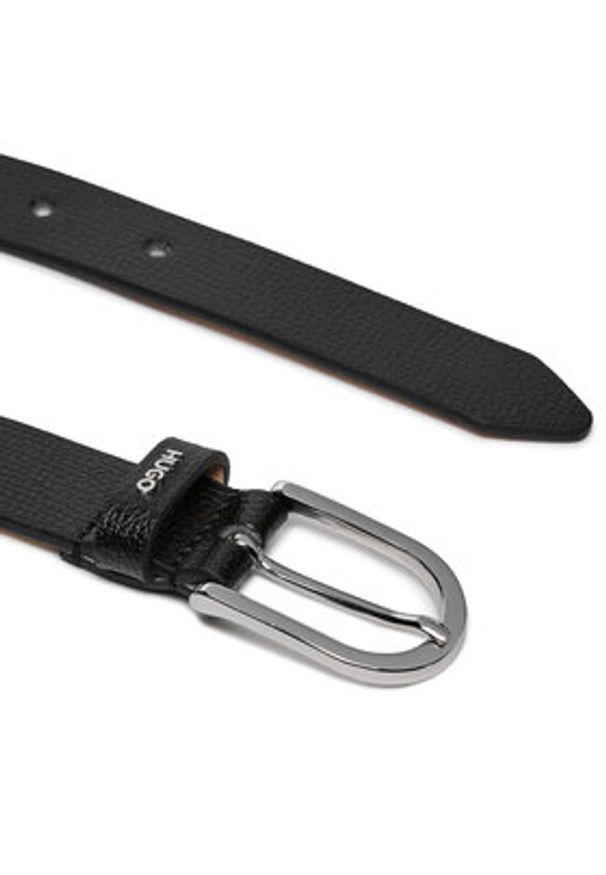 Hugo Pasek Damski Zoey-C Sz25 50516558 Czarny. Kolor: czarny. Materiał: skóra