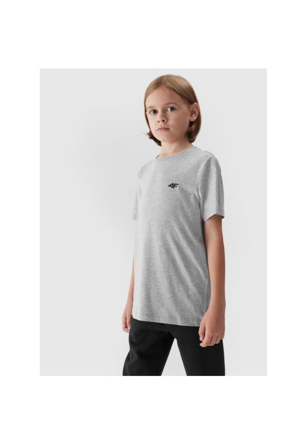 4f - Koszulka Dziecięca 4F. Kolor: szary