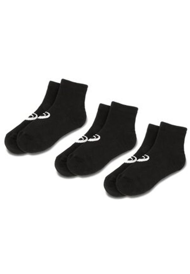 Zestaw 3 par niskich skarpet unisex Asics - 3PPK Quarter Sock 155205 Black 0900. Kolor: czarny. Materiał: bawełna, poliester, elastan, poliamid, materiał