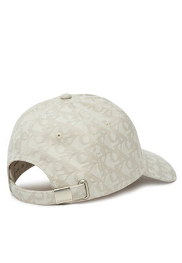 Calvin Klein Czapka z daszkiem Aop 6 Panel Baseball Cap LV04K5058G Beżowy. Kolor: beżowy. Materiał: materiał, poliester