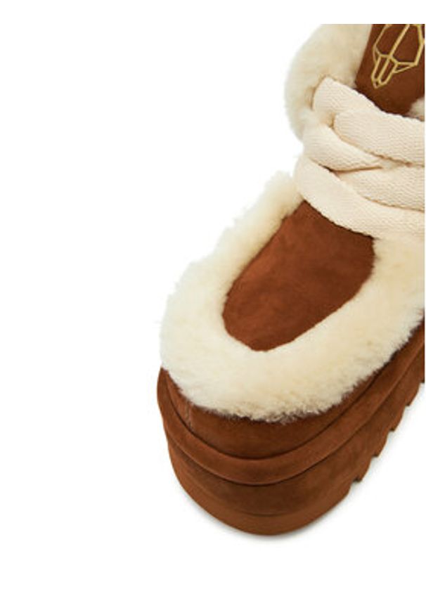 Naked Wolfe Śniegowce Bambi Brązowy. Kolor: brązowy. Materiał: skóra, zamsz