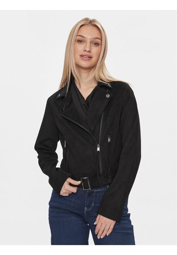 Guess Kurtka przejściowa Celeste W4RL10 WFWQ0 Czarny Regular Fit. Kolor: czarny. Materiał: syntetyk