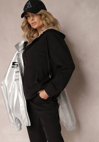 Renee - Czarny Komplet Dresowy 2-częściowy z Bluzą i Spodniami Vexira. Kolor: czarny. Materiał: dresówka #4