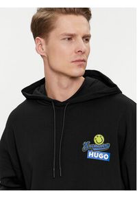 Hugo Bluza Nerrain 50513290 Czarny Relaxed Fit. Kolor: czarny. Materiał: bawełna