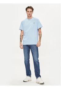 Lacoste T-Shirt TH2038 Błękitny Regular Fit. Kolor: niebieski. Materiał: bawełna #4