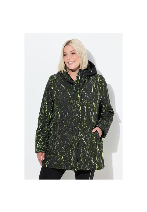 ULLA POPKEN - Damskie Kurtka funkcyjna HYPRAR wodoodporna dwukierunkowy zamek błyskawiczny. Kolekcja: plus size. Kolor: czarny. Materiał: poliester, materiał. Sport: turystyka piesza