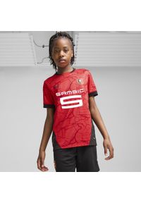 Puma - Młodzieżowa koszulka domowa Stade Rennais F.C. 24/25 PUMA Red Black. Kolor: czerwony, wielokolorowy, czarny. Sport: piłka nożna