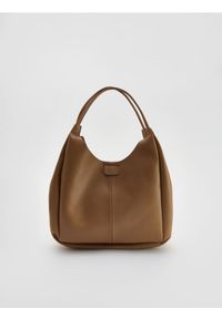Reserved - Torebka hobo - beżowy. Kolor: beżowy. Materiał: skórzane #1