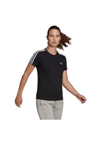 Adidas - Koszulka damska adidas Loungewear Essentials Slim 3S GL0784. Materiał: materiał, bawełna, dzianina. Długość rękawa: krótki rękaw. Długość: krótkie. Sport: tenis #3
