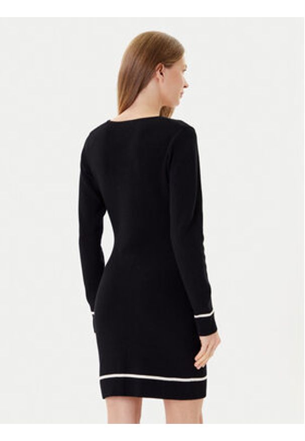 Liu Jo Sukienka dzianinowa TF5253 MS63L Czarny Regular Fit. Kolor: czarny. Materiał: wiskoza