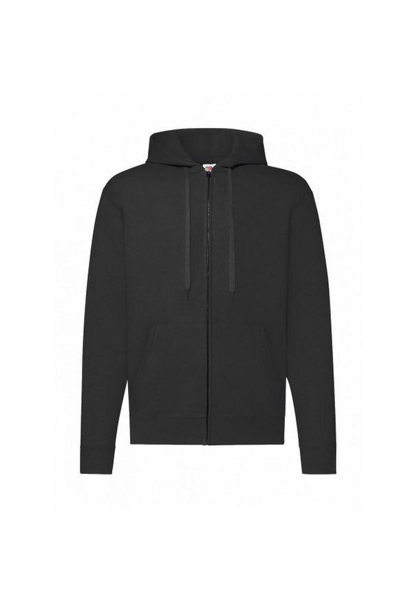 FRUIT OF THE LOOM - Męska Klasyczna Bluza Z Kapturem. Typ kołnierza: kaptur. Kolor: czarny