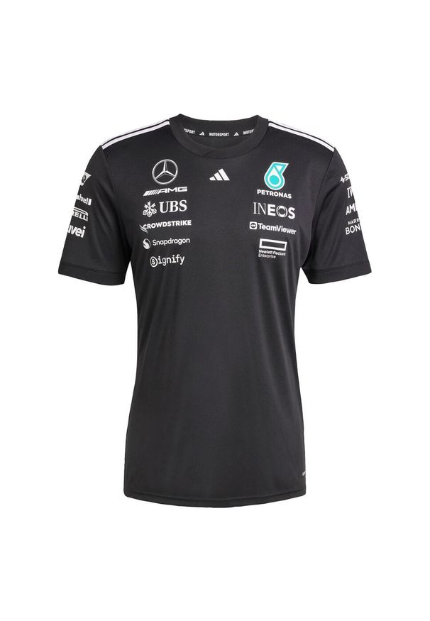 Adidas - Koszulka Mercedes - Amg Petronas Formula One Team Driver. Kolor: czarny, biały, wielokolorowy. Materiał: materiał. Sport: fitness