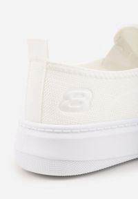 Born2be - Białe Siateczkowe Tenisówki pod Kostkę na Grubej Podeszwie Phisiane. Okazja: na co dzień, na spacer. Kolor: biały. Materiał: jeans. Szerokość cholewki: normalna. Styl: sportowy, klasyczny, casual #6