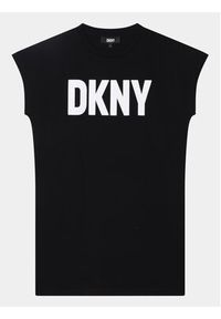 DKNY Sukienka codzienna D32898 S Czarny Regular Fit. Okazja: na co dzień. Kolor: czarny. Materiał: syntetyk. Typ sukienki: proste. Styl: casual