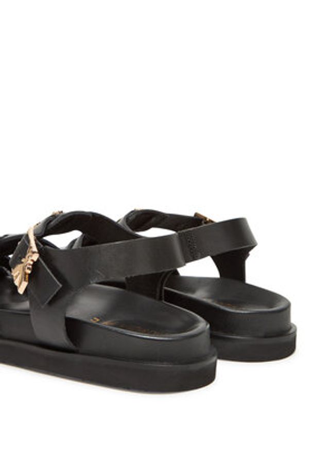 Patrizia Pepe Sandały PPJ324.31 Czarny. Kolor: czarny. Materiał: skóra