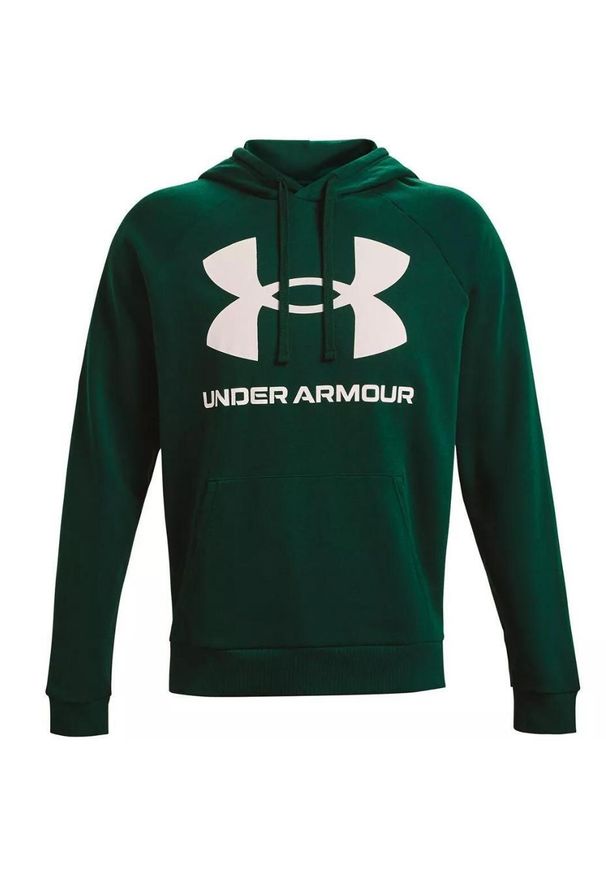 Bluza męska Under Armour Rival Fleece Big Logo HD. Kolor: zielony. Materiał: dresówka. Sport: fitness