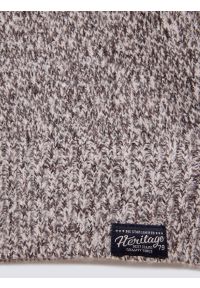 Big-Star - Sweter męski melanżowy brązowy Waltero 804. Okazja: na co dzień. Kolor: brązowy. Materiał: dzianina, jeans. Wzór: melanż. Styl: elegancki, casual, klasyczny