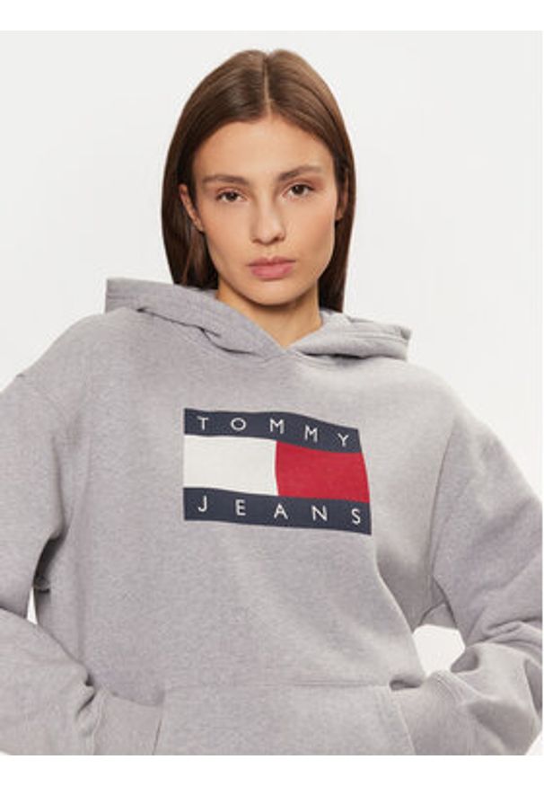Tommy Jeans Bluza DW0DW19407 Szary Relaxed Fit. Kolor: szary. Materiał: bawełna