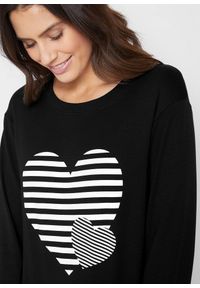 bonprix - Shirt bawełniany z długim rękawem i nadrukiem. Kolor: czarny. Materiał: bawełna. Długość rękawa: długi rękaw. Długość: długie. Wzór: nadruk #3