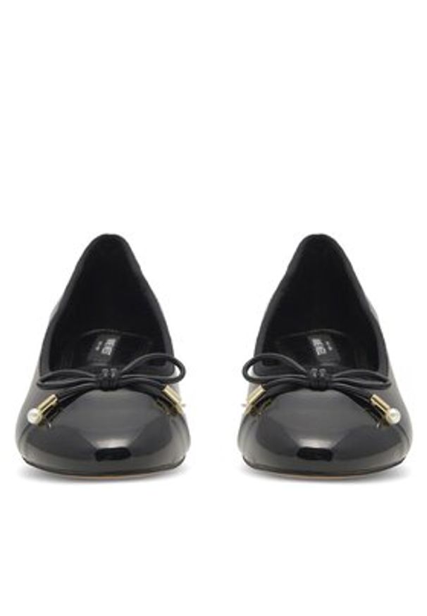 Nine West Baleriny WFA2608-1 Czarny. Kolor: czarny. Materiał: skóra