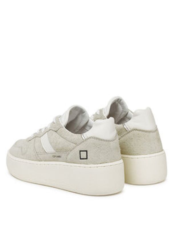 D.A.T.E. Sneakersy Court W421-CP-HA Beżowy. Kolor: beżowy. Materiał: zamsz, skóra